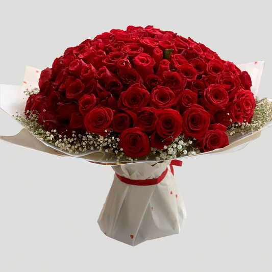Bouquet Buchón de 100 Rosas